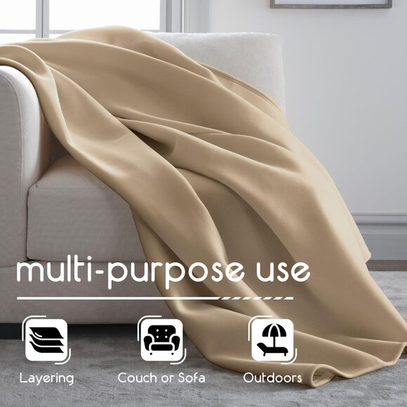 WestPoint Home Vellux Nylon Blanket Color: Tan, Size: King - Picture 7 of 8